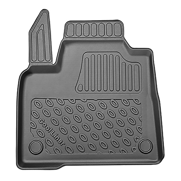 Tapis de sol en TPE adapté pour Nissan Townstar Break (01.2022-....) - empattement court et long; pas pour la version électrique - tapis de voiture - noir