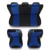 Housses de siège adaptées pour Fiat Qubo (2009-2019) - housse siege voiture universelles - couverture siege - TR-BL