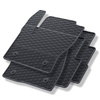 Tapis de sol en caoutchouc adapté pour Ford Kuga II SUV (2012-2019) - tapis de voiture - noir - 4 pcs.