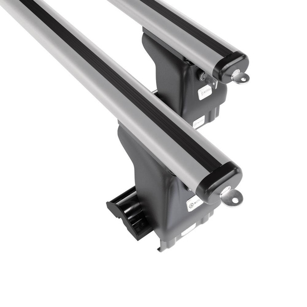 Barres de toit en aluminium adapté pour Toyota Yaris mk II Hayon (2006-2011) - Porte-Bagages de Voiture argent - toit normal