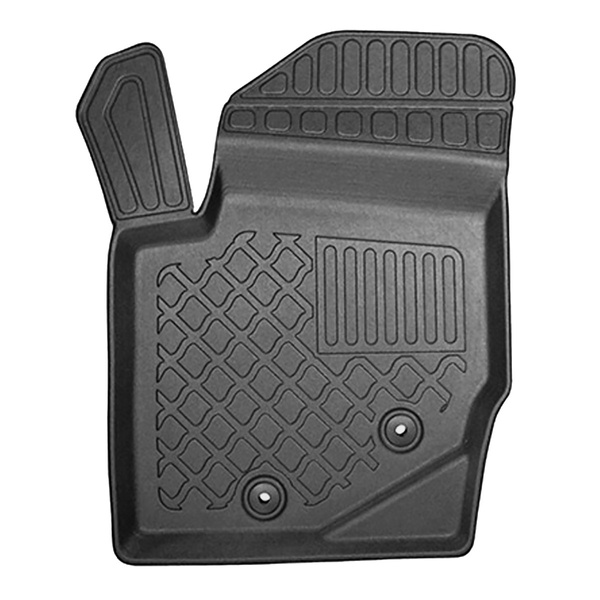 Tapis de sol en TPE adapté pour Volvo XC90 I SUV (12.2015-10.2022) - 5 ou 7 sièges; sans la troisième rangée de sièges - tapis de voiture - noir