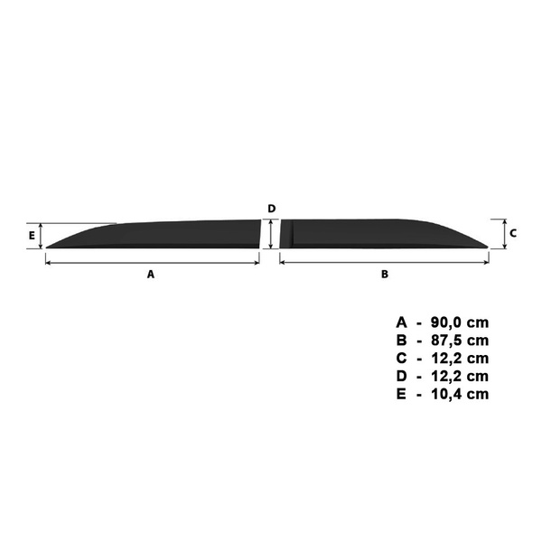 Plaques noires latérales de voiture Dacia Jogger Crossover (2022-....)