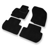 Tapis de Sol Velours adapté pour Peugeot 4007 SUV (2007-2012) - Premium tapis de voiture - noir
