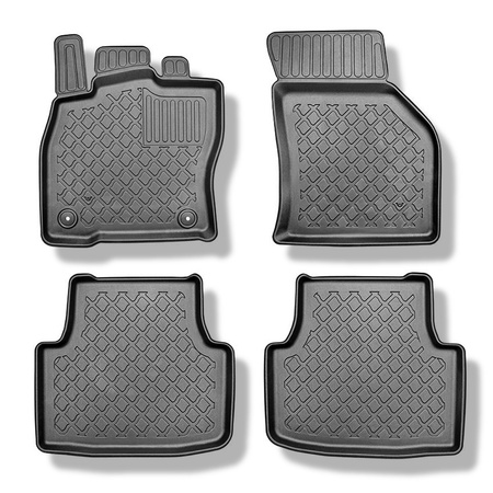 Tapis de sol en TPE adapté pour Cupra Formentor SUV Coupé (09.2020-....) - non pour version Plug-in hybride - tapis de voiture - noir