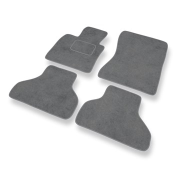 Tapis de Sol Velours adapté pour BMW X5 II E70 (2007-2013) - Premium tapis de voiture - gris