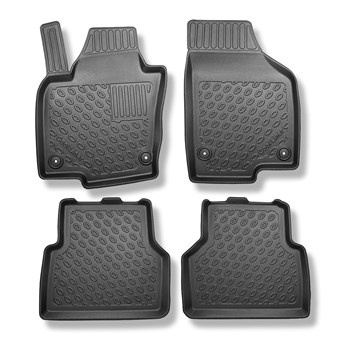 Tapis de sol en TPE adapté pour Volkswagen Tiguan I SUV (12.2015-10.2022) - tapis de voiture - noir