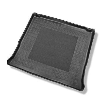 Tapis de coffre adapté pour Nissan NV300 Van (11.2016-....) - bac de coffre - protection de coffre voiture - version pour le transport de passagers (break / tour); derriere 3e rangée de sieges; version longue (Long); sièges non coulissants, montés sur cro