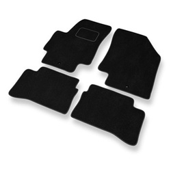 Tapis de Sol Velours adapté pour Hyundai Accent III Berline (2006-2011) - Premium tapis de voiture - noir