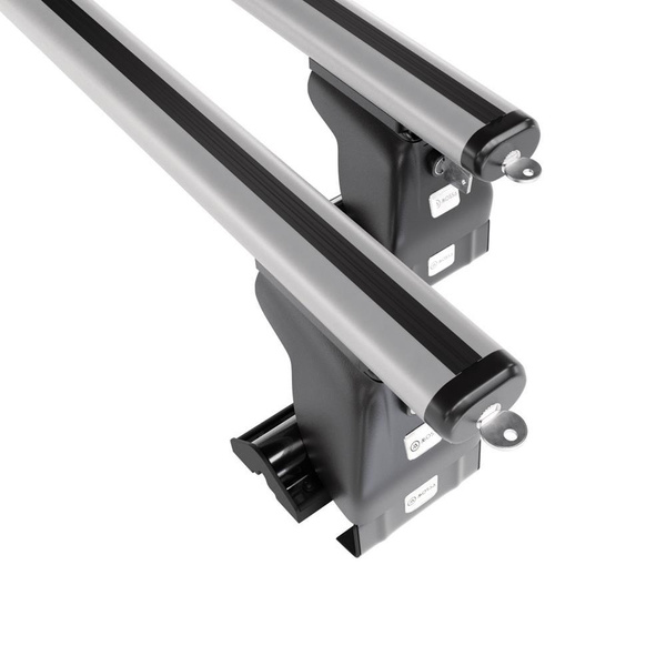 Barres de toit en aluminium adapté pour Chevrolet Matiz mk I Hayon (2001-2005) - Porte-Bagages de Voiture argent - toit normal