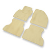 Tapis de Sol Velours adapté pour Ford Focus II Hayon, Break, Berline (2005-2010) - Premium tapis de voiture - beige