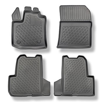 Tapis de sol en TPE adapté pour Dacia Lodgy Van (07.2012-10.2022) - 5 ou 7 sièges; sans la troisième rangée de sièges - tapis de voiture - noir