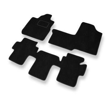 Tapis de Sol Velours adapté pour Fiat Multipla (1998-2010) - Premium tapis de voiture - noir