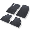 Tapis de sol en caoutchouc adapté pour Opel Mokka A SUV (2012-2019) - tapis de voiture - noir - 4 pcs.