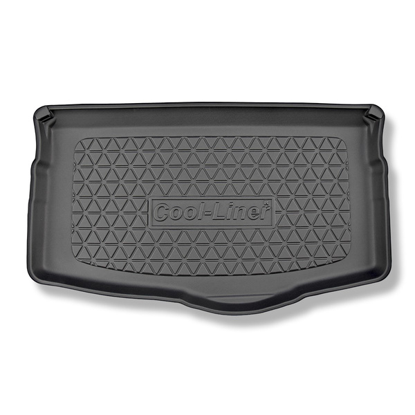 Tapis de coffre adapté pour Volkswagen T-Cross Crossover (04.2019-....) - bac de coffre - protection de coffre voiture - coffre inférieur; plancher amovible en la position la plus basse