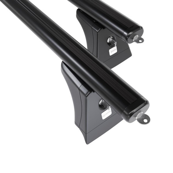 Barres de toit en aluminium adapté pour Opel Astra J mk IV Berline (2011-2020) - Porte-Bagages de Voiture noir - points de montage - (suivant le modèle de voiture ils peuvent se situer à différents endroits)