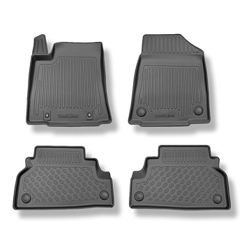 Tapis de sol en TPE adapté pour Hyundai Kona II SUV (04.2023-....) - tapis de voiture - noir