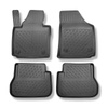 Tapis de sol en TPE adapté pour Volkswagen Caddy IV Maxi Van (2004-10.2020) - 5 sièges; sans la troisième rangée de sièges - tapis de voiture - noir