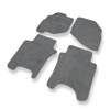 Tapis de Sol Velours adapté pour Honda City IV Berline (2002-2008) - Premium tapis de voiture - gris