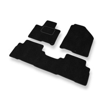 Tapis de Sol Velours adapté pour Kia Sorento III (2014-2020) - Premium tapis de voiture - noir