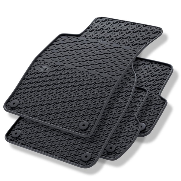 Tapis de sol en caoutchouc adapté pour Seat Exeo (2008-2013) - tapis de voiture - noir
