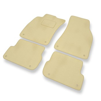 Tapis de Sol Velours adapté pour Audi A6 III C6 FL (2006-2011) - Premium tapis de voiture - beige