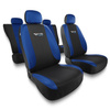 Housses de siège adaptées pour Citroen C4 I, II (2004-2017) - housse siege voiture universelles - couverture siege - TG-BL