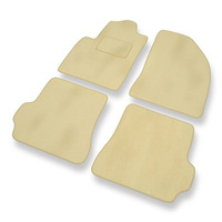 Tapis de Sol Velours adapté pour Ford Fiesta V (2002-2008) - Premium tapis de voiture - beige