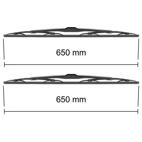Balais d'essuie-glace de pare-brise adaptés pour Iveco Stralis Camion (2002-2019) - balais standard