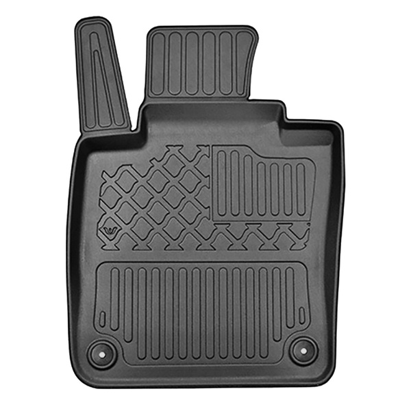 Tapis de sol en TPE adapté pour Volvo S60 III Berline (10.2018-....) - tapis de voiture - noir