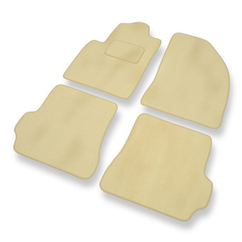 Tapis de Sol Velours adapté pour Ford Fiesta V (2002-2008) - Premium tapis de voiture - beige