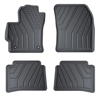 Tapis de sol en TPE adapté pour Toyota Corolla XII Berline, Touring Sports (2019-....) - tapis de voiture - noir