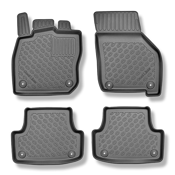 Tapis de sol en TPE adapté pour Audi A3 8Y Berline, Sportback (04.2020-....) - non pour Audi S3 et RS3 - tapis de voiture - noir