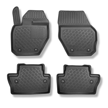 Tapis de sol en TPE adapté pour Volvo S60 Berline (06.2010-09.2018) - également Cross Country - tapis de voiture - noir