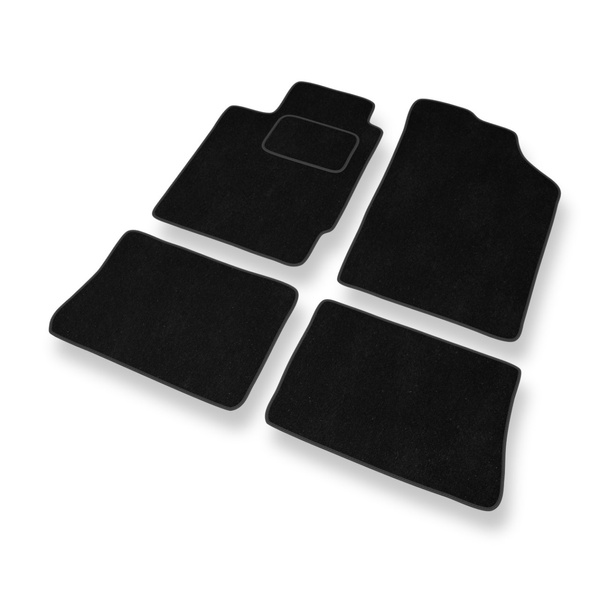 Tapis de Sol Velours adapté pour Renault Clio II Hayon (1998-2012) - Premium tapis de voiture - noir