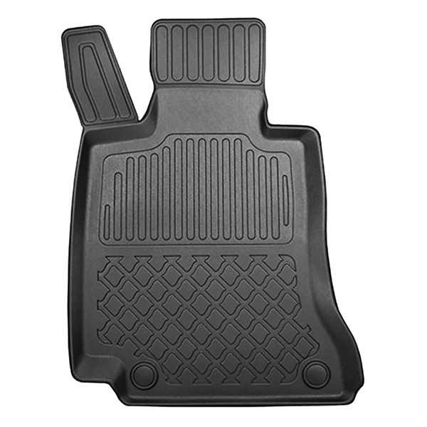Tapis de sol en TPE adapté pour Mercedes-Benz Classe C W205 Berline (12.2015-10.2022) - tapis de voiture - noir