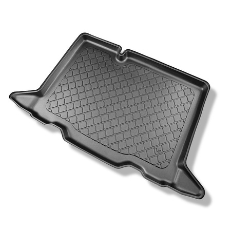 Tapis de coffre adapté pour Dacia Sandero III Stepway Crossover (01.2021-....) - bac de coffre - protection de coffre voiture - coffre inférieur; sans plancher double du coffre