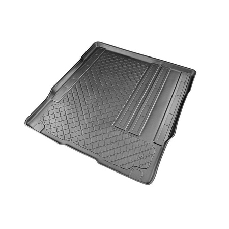 Tapis de coffre adapté pour Opel Zafira Life Monospace (03.2019-....) - bac de coffre - protection de coffre voiture - version pour le transport de passagers (break / tour); derriere 2e rangée de sieges; sièges sur rails; longueur 1340 mm