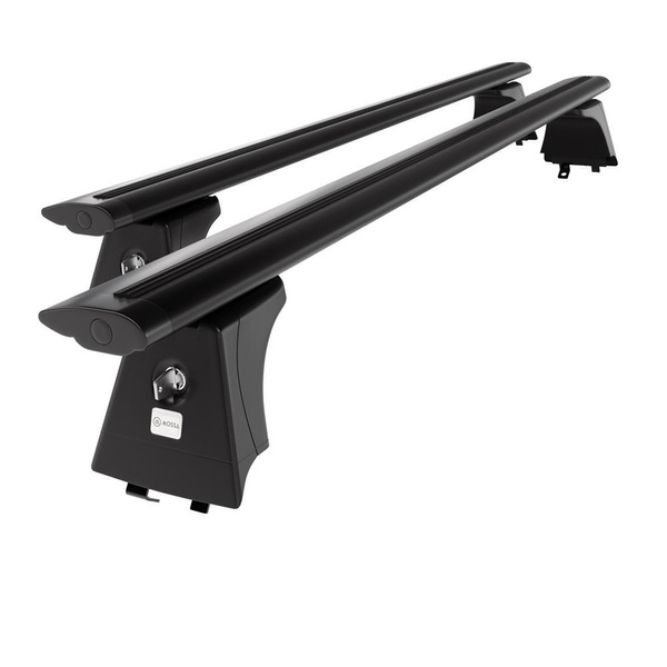 Barres de toit en aluminium adapté pour Hyundai i40 Break (2015-2018) - Porte-Bagages de Voiture noir - rails intégrés