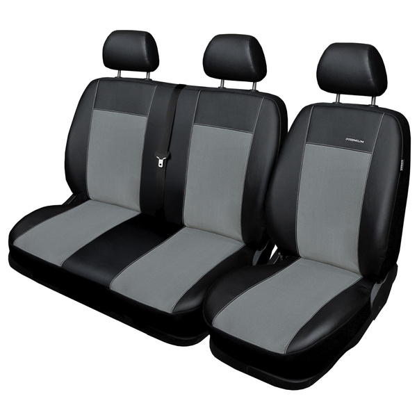 Housses de siège sur mesure adaptées pour Renault Trafic III Van (2014-....) 2+1 - housse siege voiture - couverture siege - gris