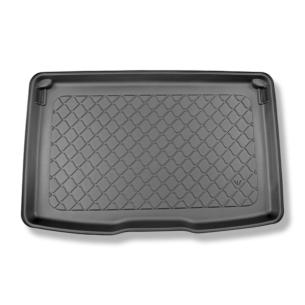 Tapis de coffre adapté pour Dacia Sandero III DJF Hayon (01.2021-....) - bac de coffre - protection de coffre voiture - coffre supérieur; plancher amovible en la position la plus haute
