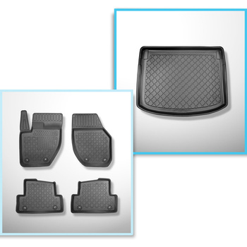 Kit tapis de coffre et tapis de voiture TPE pour: Volvo V40 II Hayon (07.2012-07