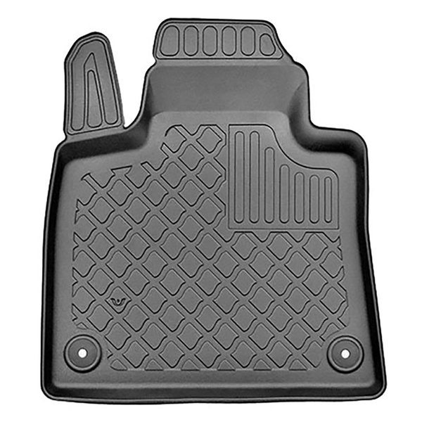 Tapis de sol en TPE adapté pour Citroen C4 Grand Picasso II Monospace (09.2013-06.2022) - sans la troisième rangée de sièges - tapis de voiture - noir