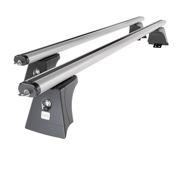 Barres de toit en aluminium adapté pour Toyota RAV4 V SUV (2019-....) - Porte-Bagages de Voiture argent - rails intégrés