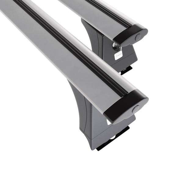 Barres de toit en aluminium adapté pour Fiat Ducato IV Van (2014-....) - Porte-Bagages de Voiture argent - points de montage - (suivant le modèle de voiture ils peuvent se situer à différents endroits)