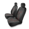 Housses de siège avant adaptées pour Seat Leon I, II, III (1999-2019) - housse siege voiture universelles - couverture siege conducteur - 2UNE-RD