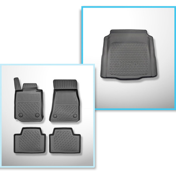 Kit tapis de coffre et tapis de voiture TPE pour: BMW 3 G20, M3 G80 Berline (03.