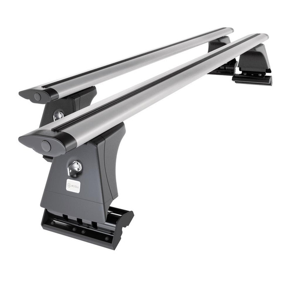 Barres de toit en aluminium adapté pour BMW 5 G30 Berline (2017-2023) - Porte-Bagages de Voiture argent - points de montage - (suivant le modèle de voiture ils peuvent se situer à différents endroits)