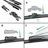 Balais d'essuie-glace de pare-brise adaptés pour Audi Q7 4L SUV (03.2006-08.2015) - balais plat
