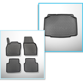Kit tapis de coffre et tapis de voiture TPE pour: Skoda Kamiq SUV (09.2019-....)