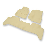 Tapis de Sol Velours adapté pour Toyota Land Cruiser J100 (1998-2007) - Premium tapis de voiture - beige